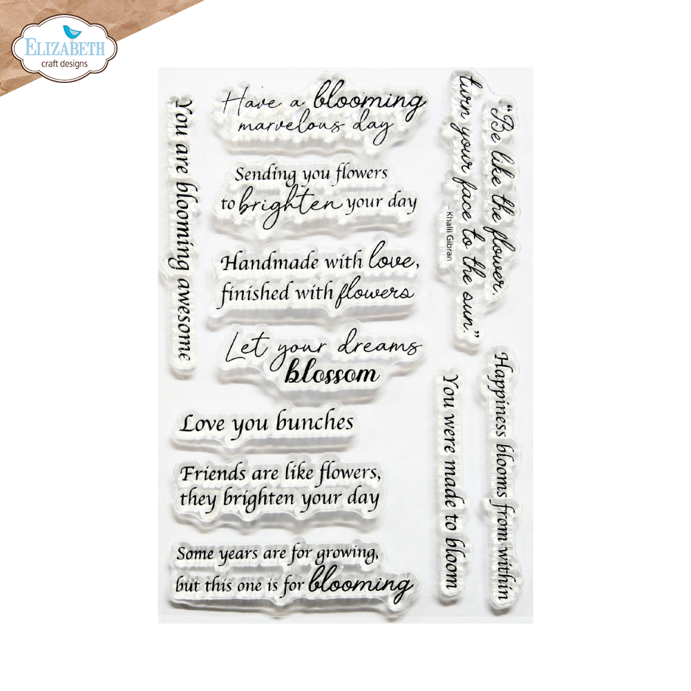 Elizabeth Craft Designs Bloom Sentiments Stamp Set