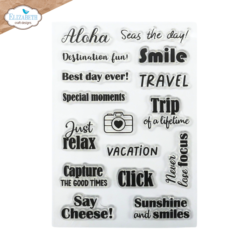 Elizabeth Craft Designs Destination Fun Sentiments Stamp Set