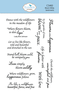 Elizabeth Craft Designs Bloom Wildly Sentiments Stamp Set