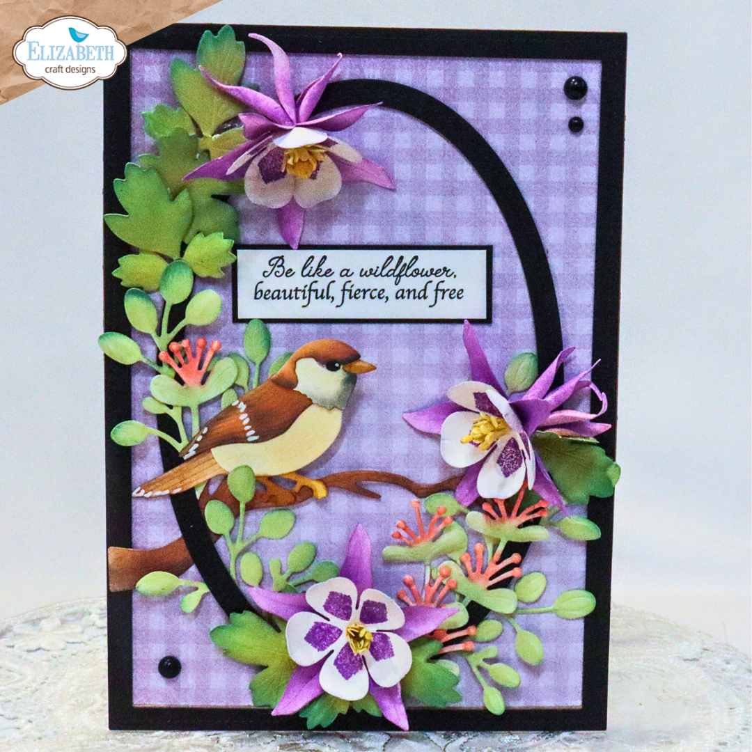 Elizabeth Craft Designs Bloom Wildly Sentiments Stamp Set