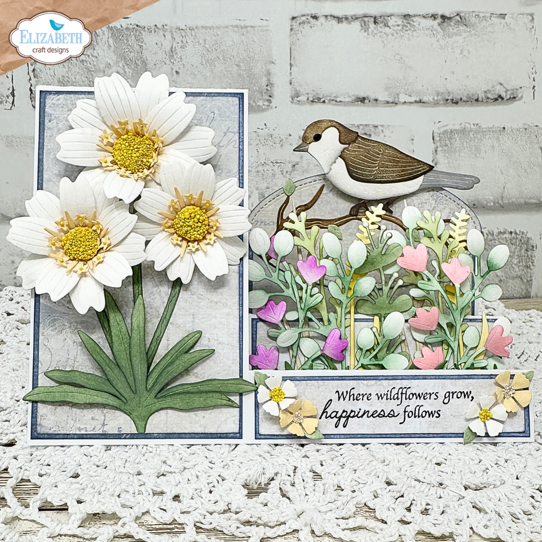 Elizabeth Craft Designs Bloom Wildly Sentiments Stamp Set