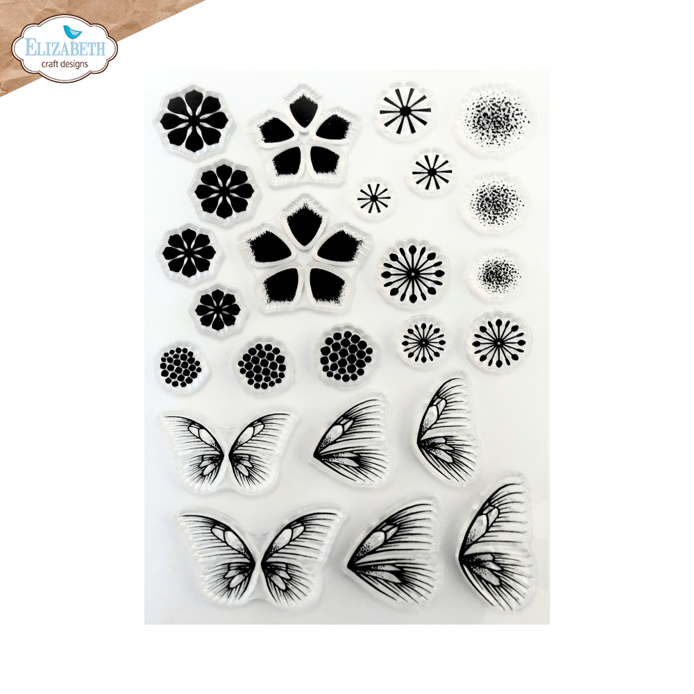 Elizabeth Craft Designs Flower Centers 3 Stamp Set