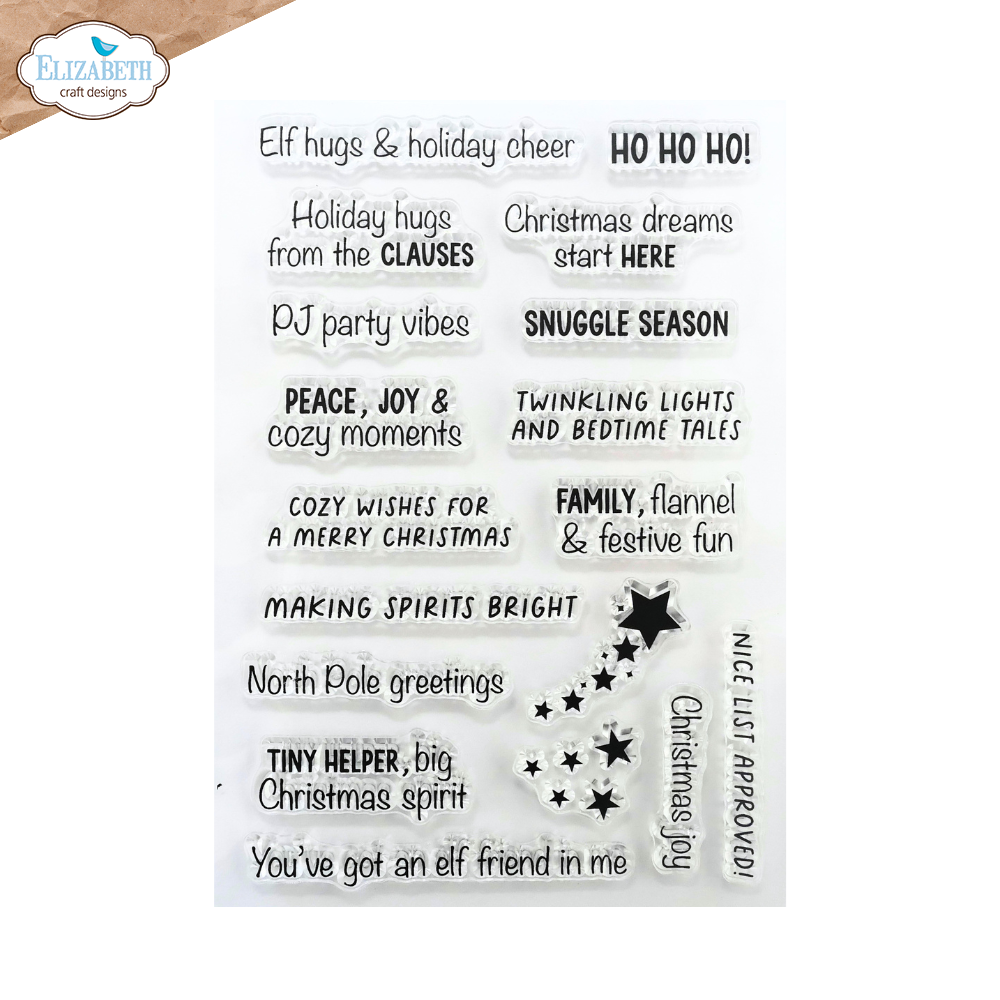Elizabeth Craft Designs Snuggle Season Sentiments Stamp Set