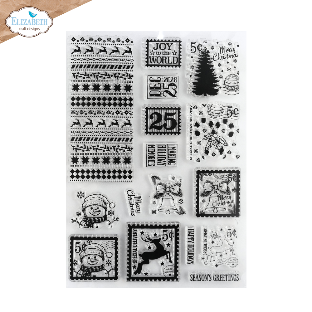 Elizabeth Craft Designs Seasonal Postage Stamp Set