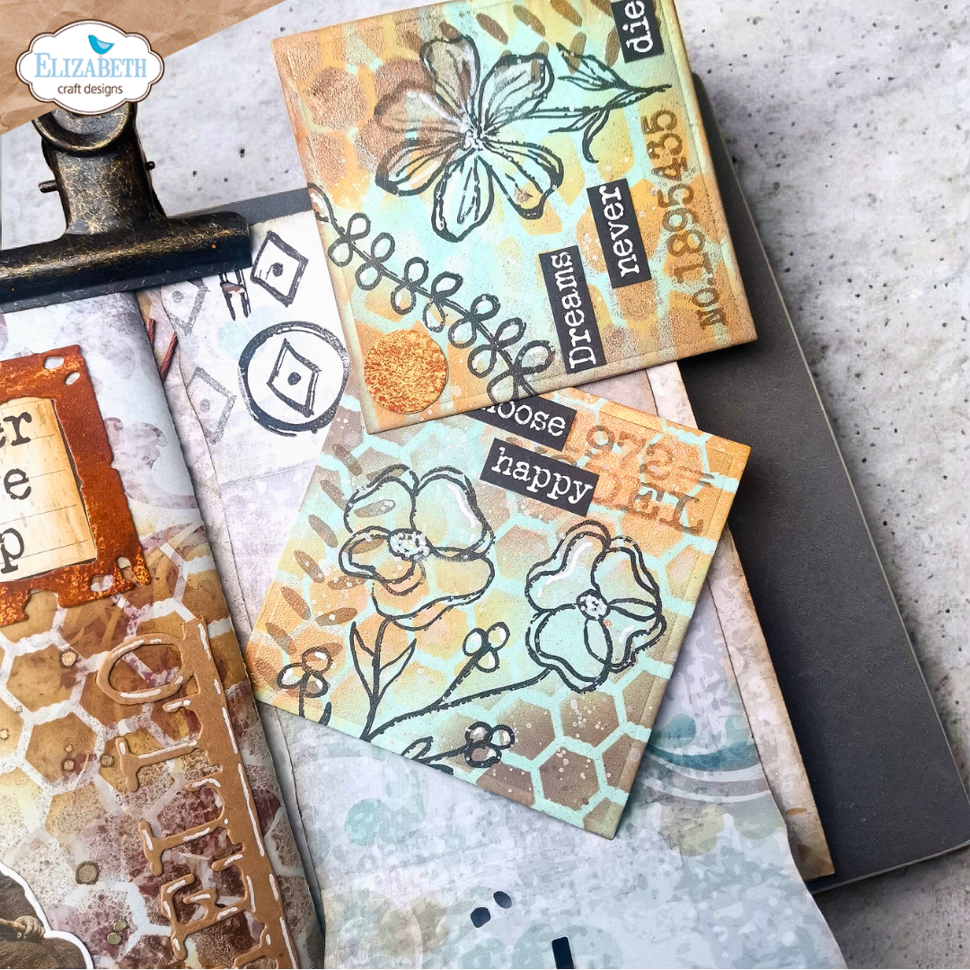 Elizabeth Craft Designs Flower Scribbles Die & Stamp Set