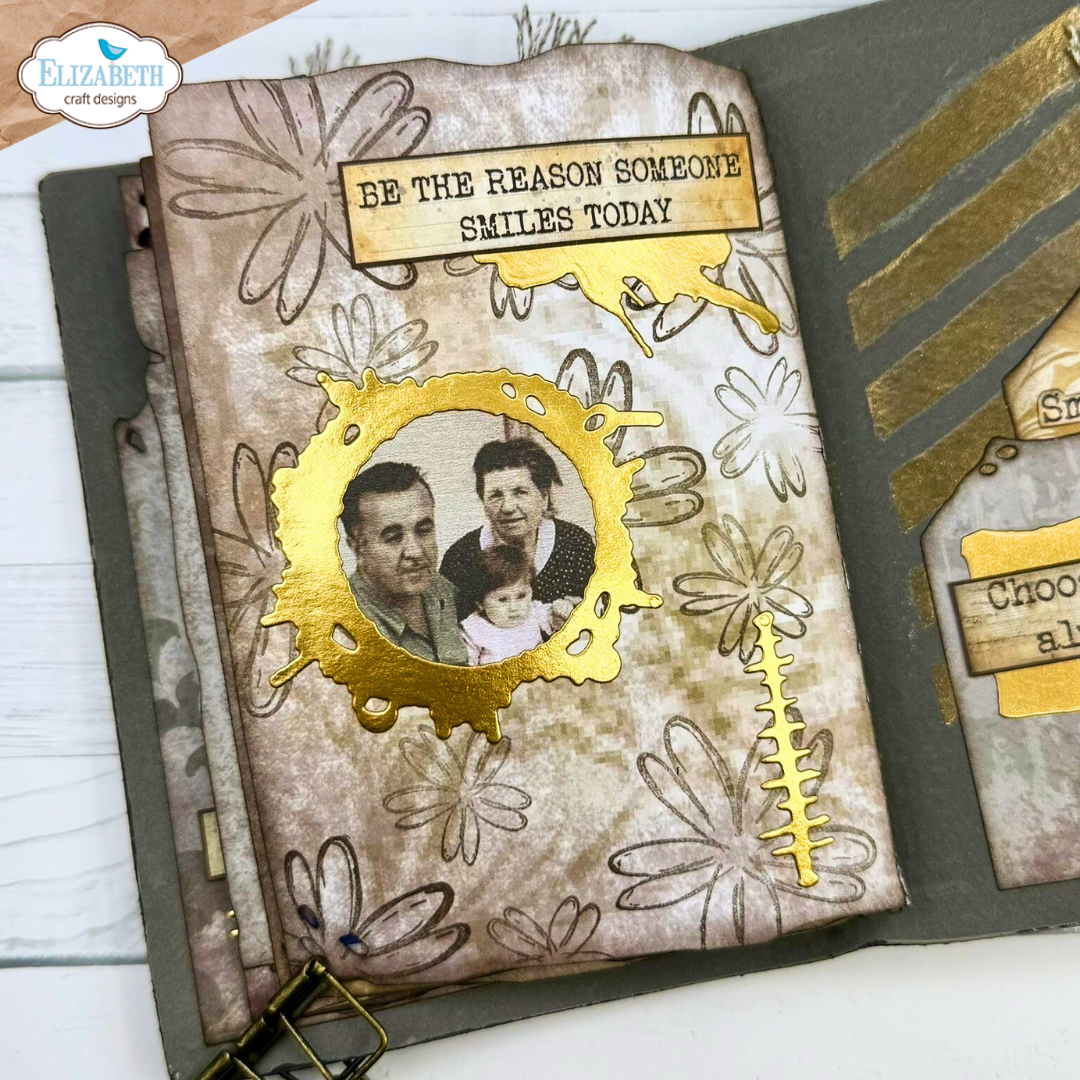 Elizabeth Craft Designs Flower Scribbles Die & Stamp Set