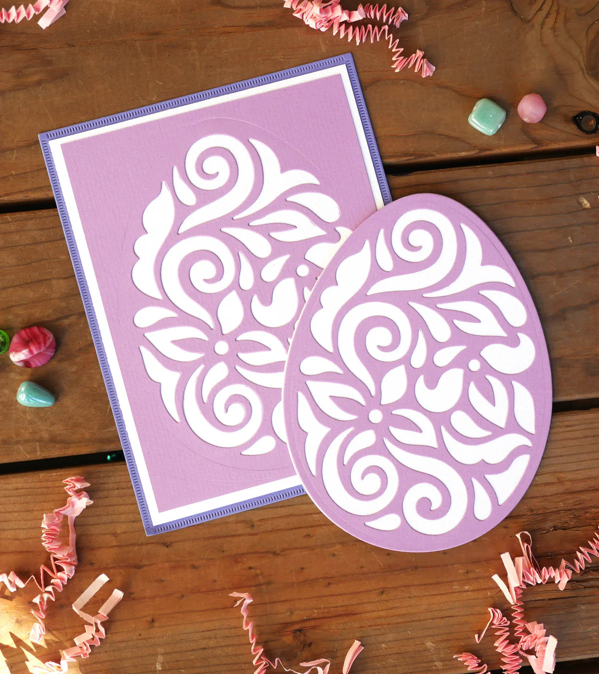 Elizabeth Craft Designs Elegant Easter Eggs Large Metal Die Set