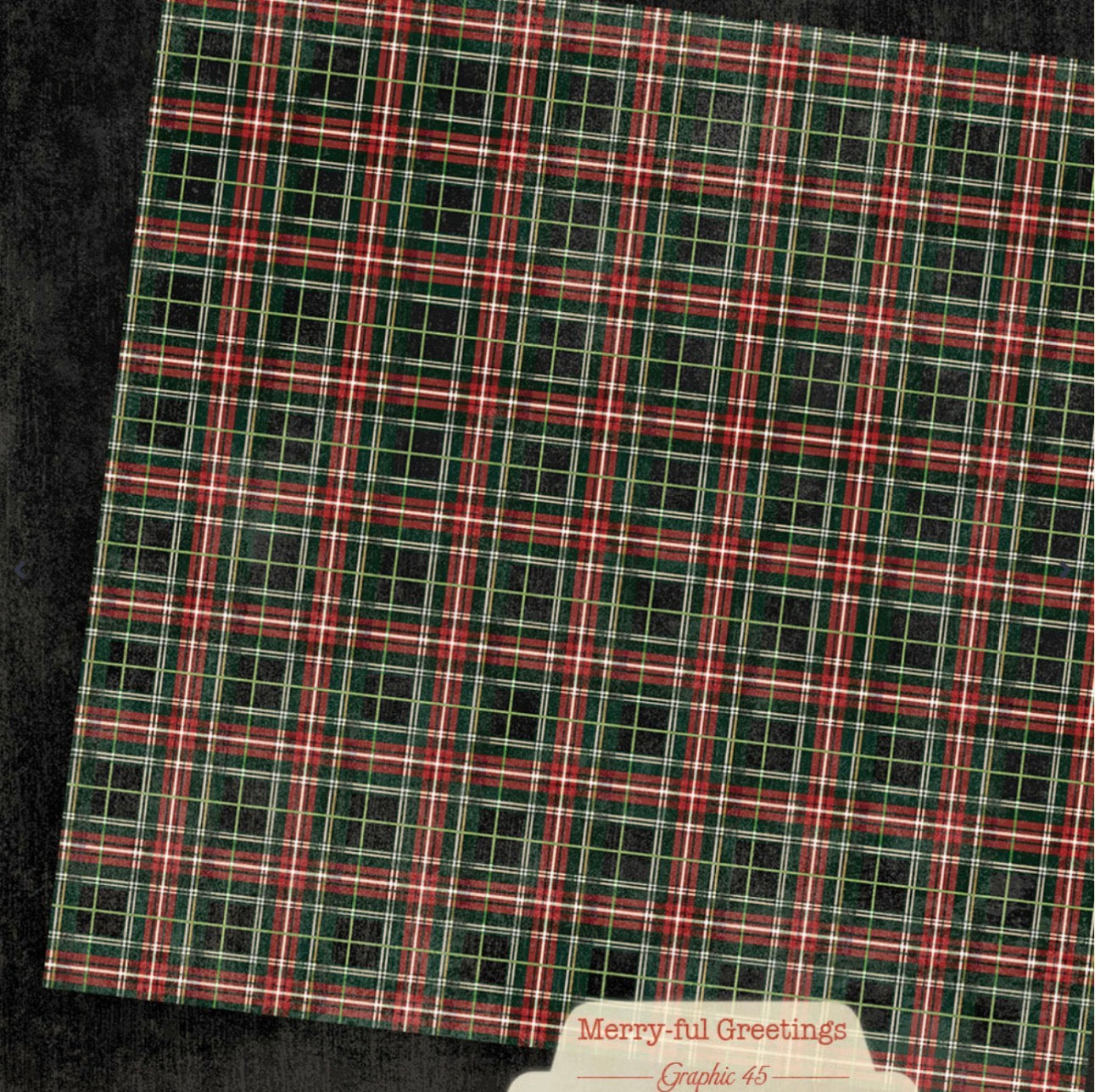 Graphic 45 Merry-ful Greetings 12” x 12” Plaids, Stripes & Solids Pack