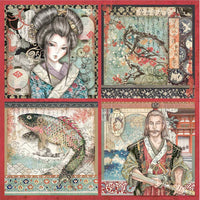 Stamperia (12"x12") dubbelzijdig papierpakket - Sir Vagabond in Japan 