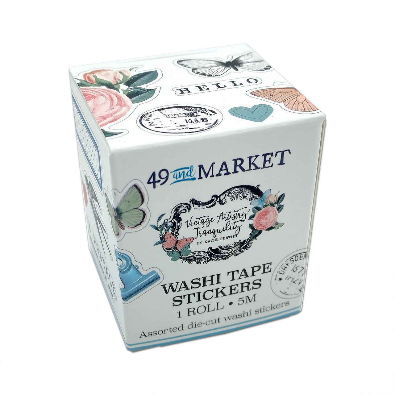 49 en markt Vintage Artistry Tranquility Washi Tape Sticker Roll