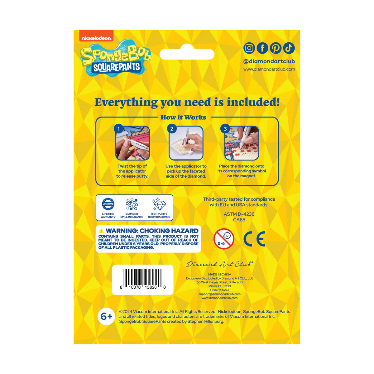 Diamond Art Club Magnets - SpongeBob SquarePants™ (Set of 3)