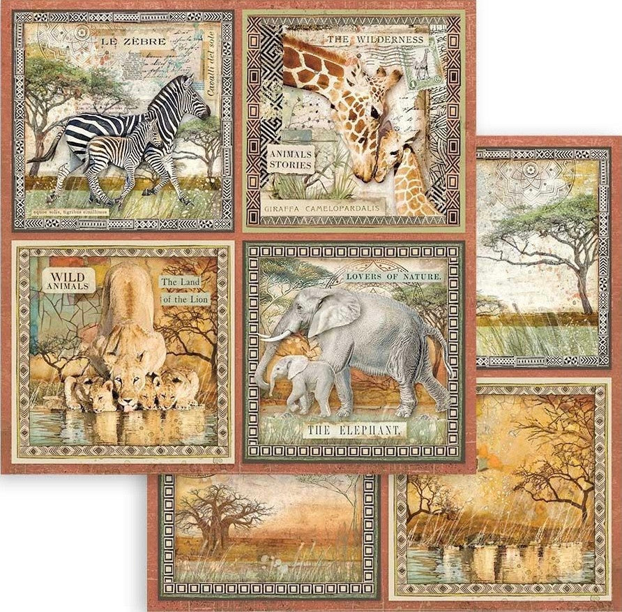 Stamperia Double Face 12” x 12” Paper Collection - Savana
