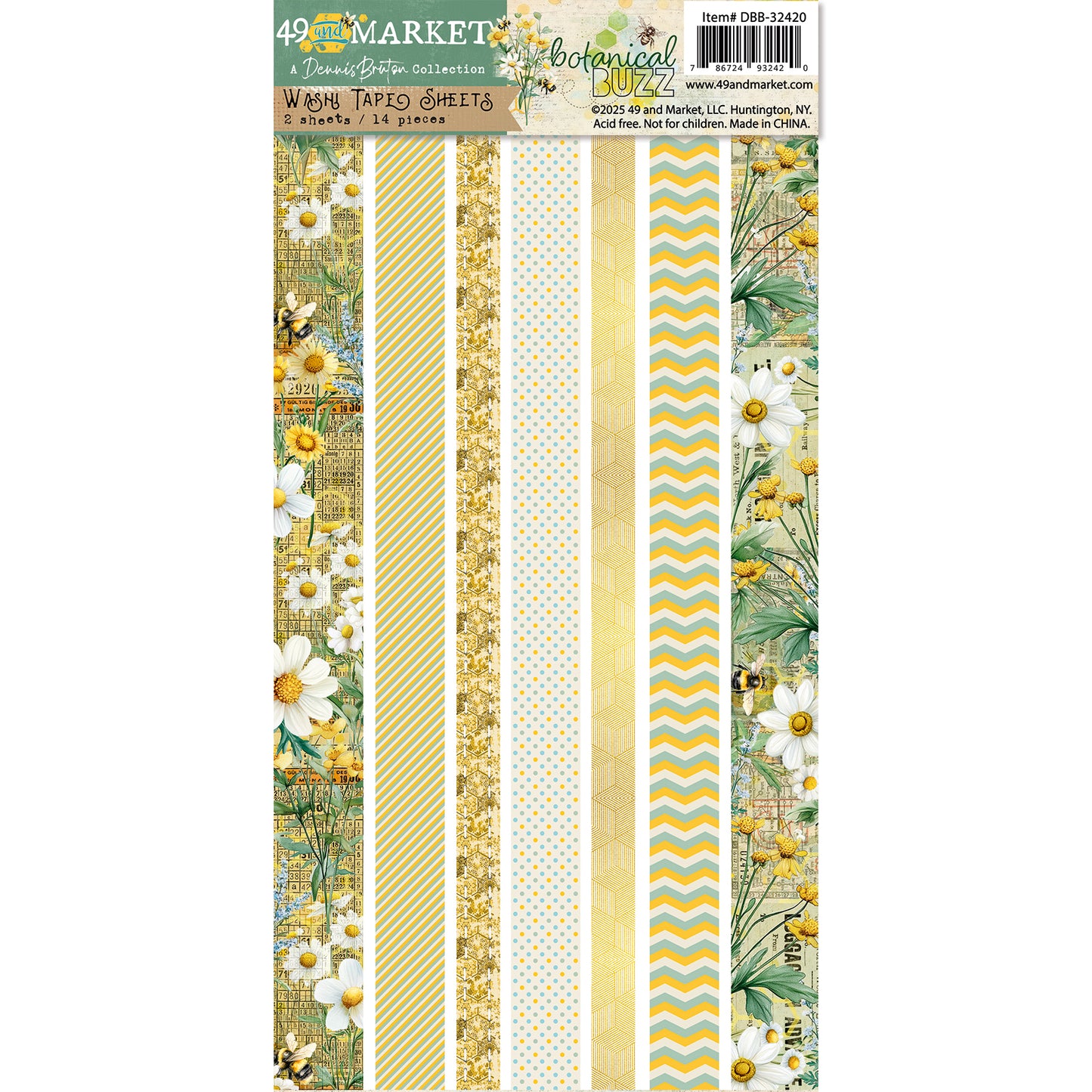 49 & Market Botanical Buzz Washi Tape Sheet Set