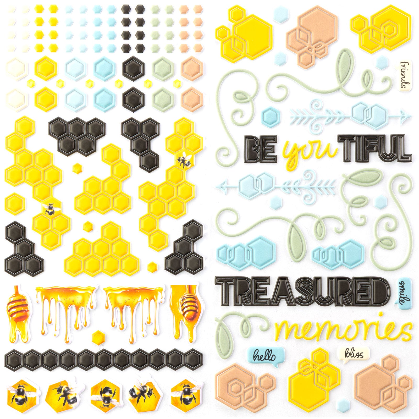 49 & Market Botanical Buzz Puffy Stickers