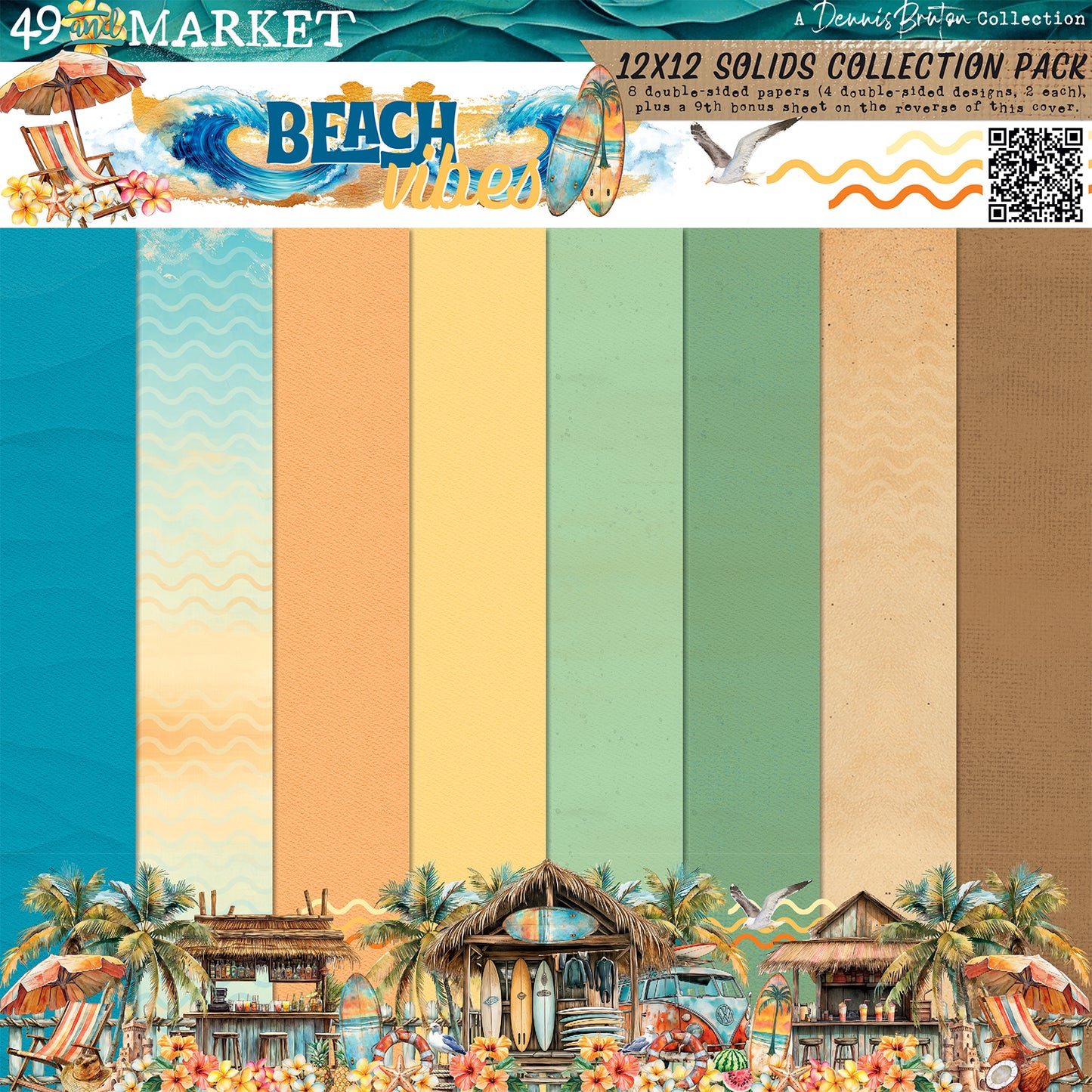 49 & Market Beach Vibes 12x12 Solids Collection Pack