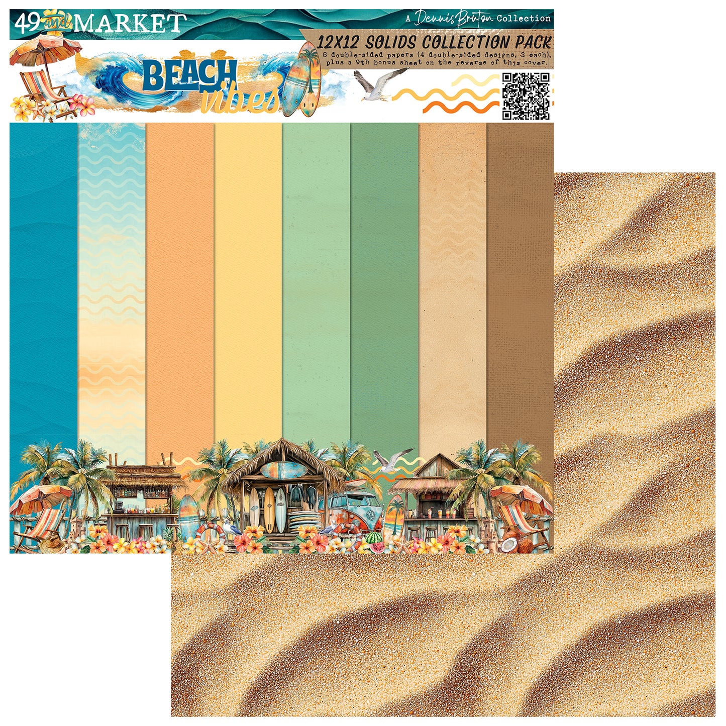 49 & Market Beach Vibes 12x12 Solids Collection Pack