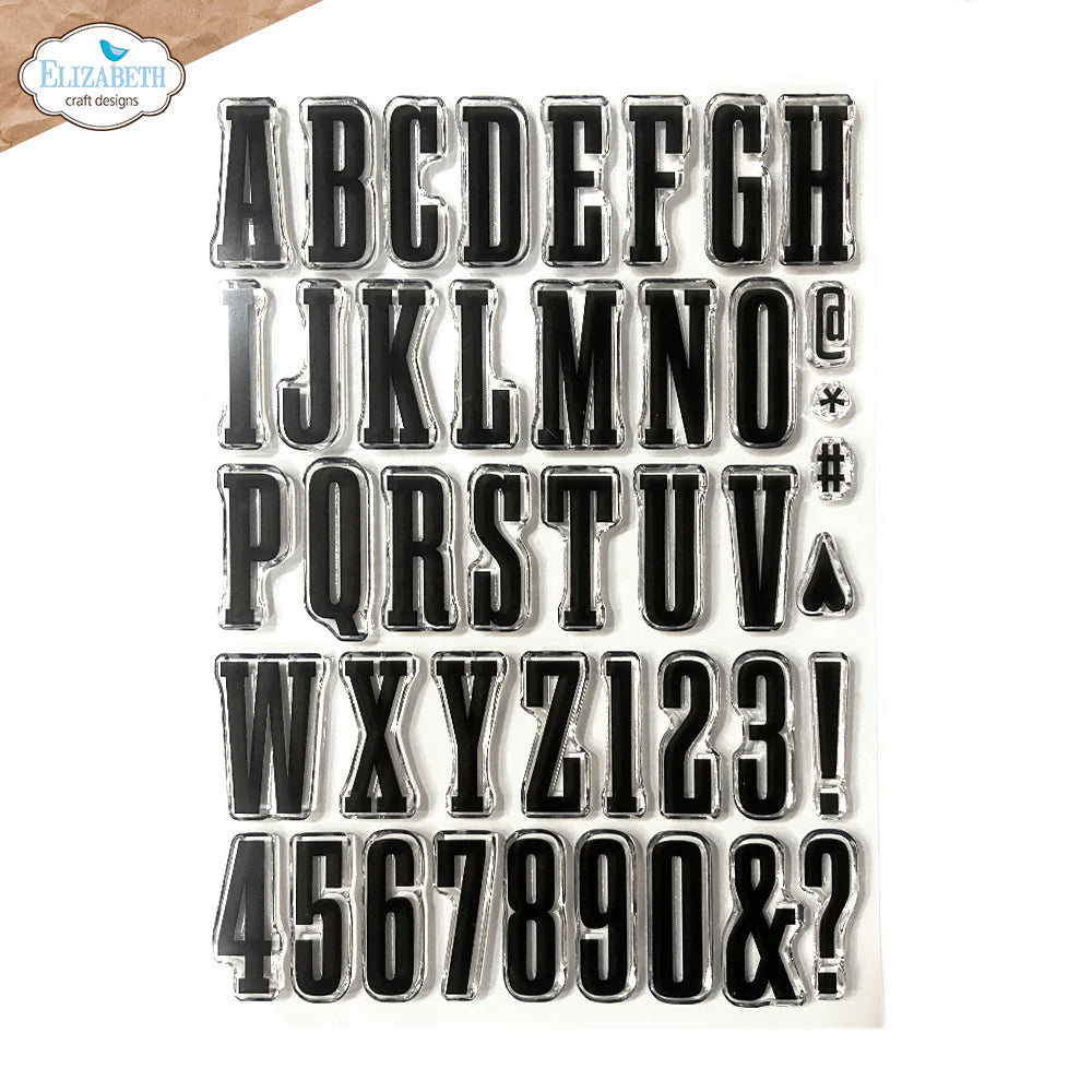 Elizabeth Craft Designs Planner Essentials Bold Alphabet Clear Stamp Set