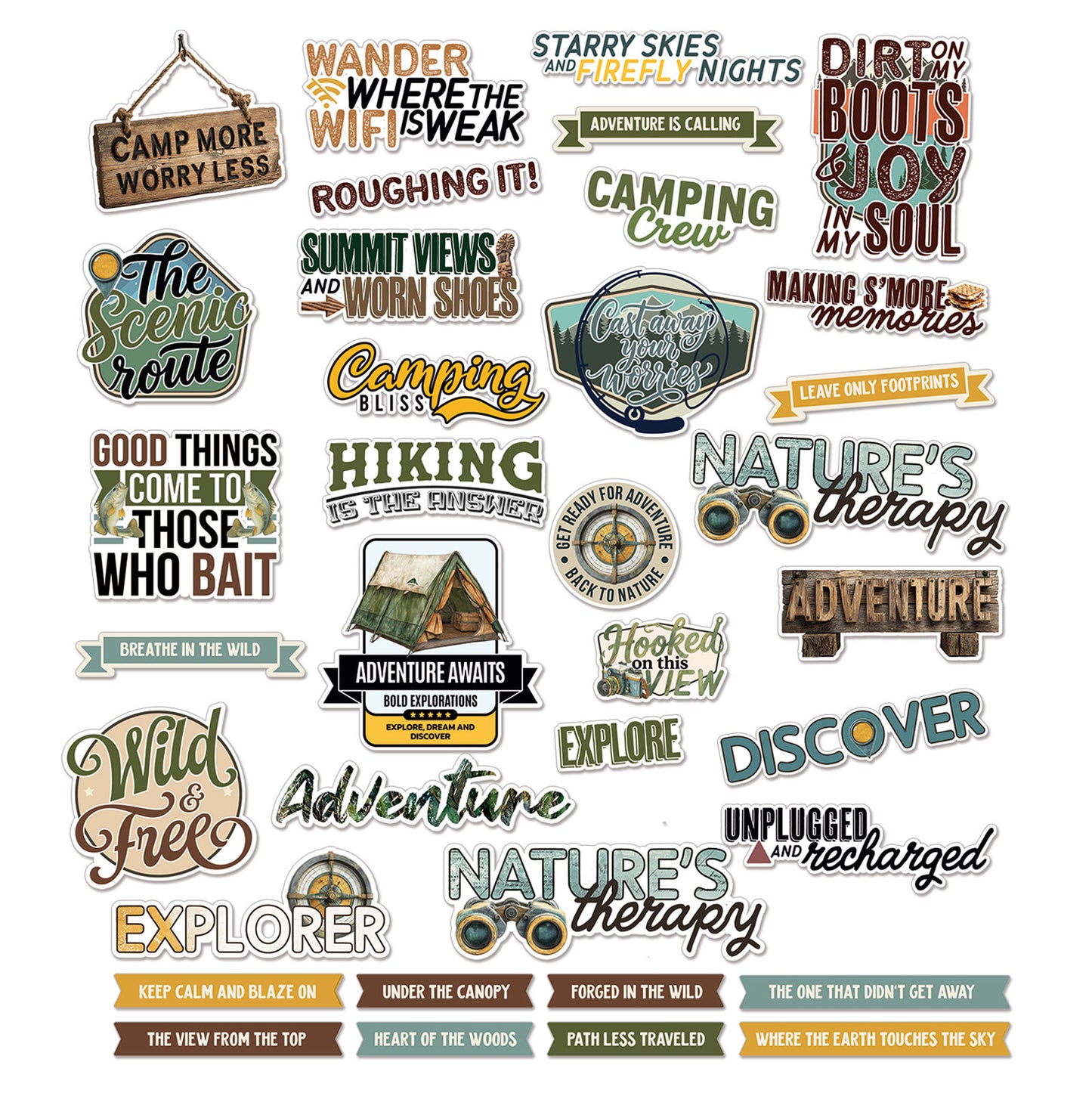 49 & Market Campfire Memories Chipboard Sentiments
