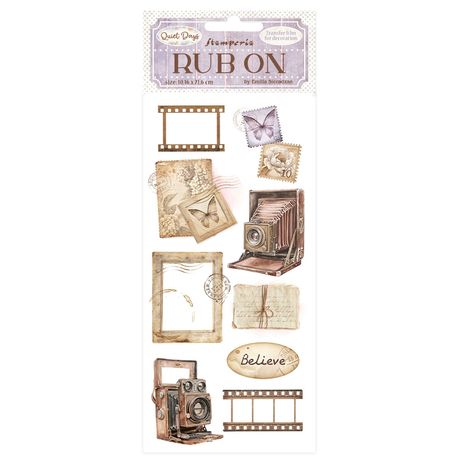 Stamperia Quiet Days Rub On - Vintage Photography