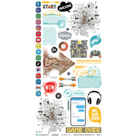 49 & Market Level Up Gamer 6 x 12 Rub-On Transfer Set