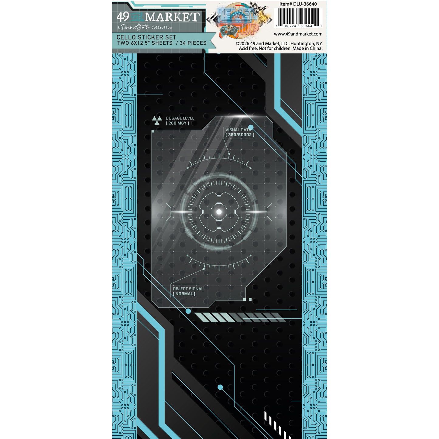 49 & Market Level Up Cello Sticker Set