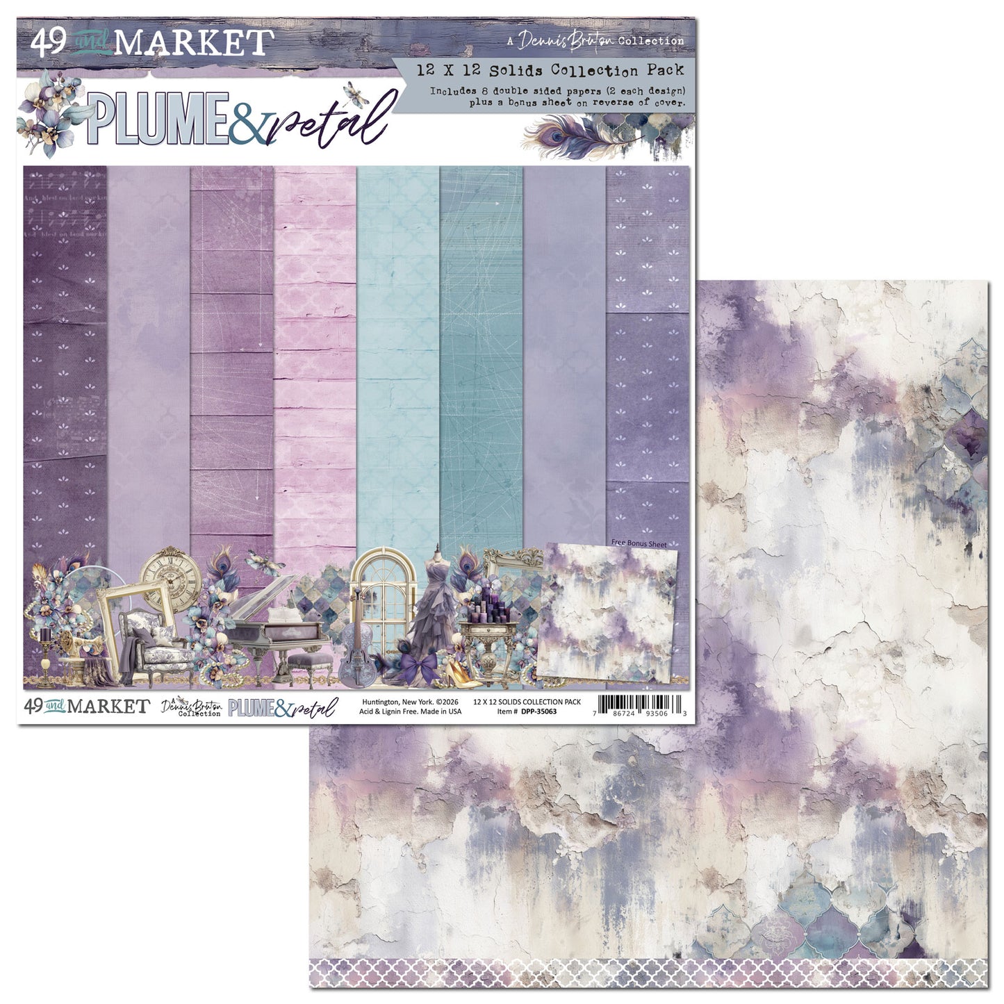 49 & Market Plume & Petal 12x12 Solids Collection Pack