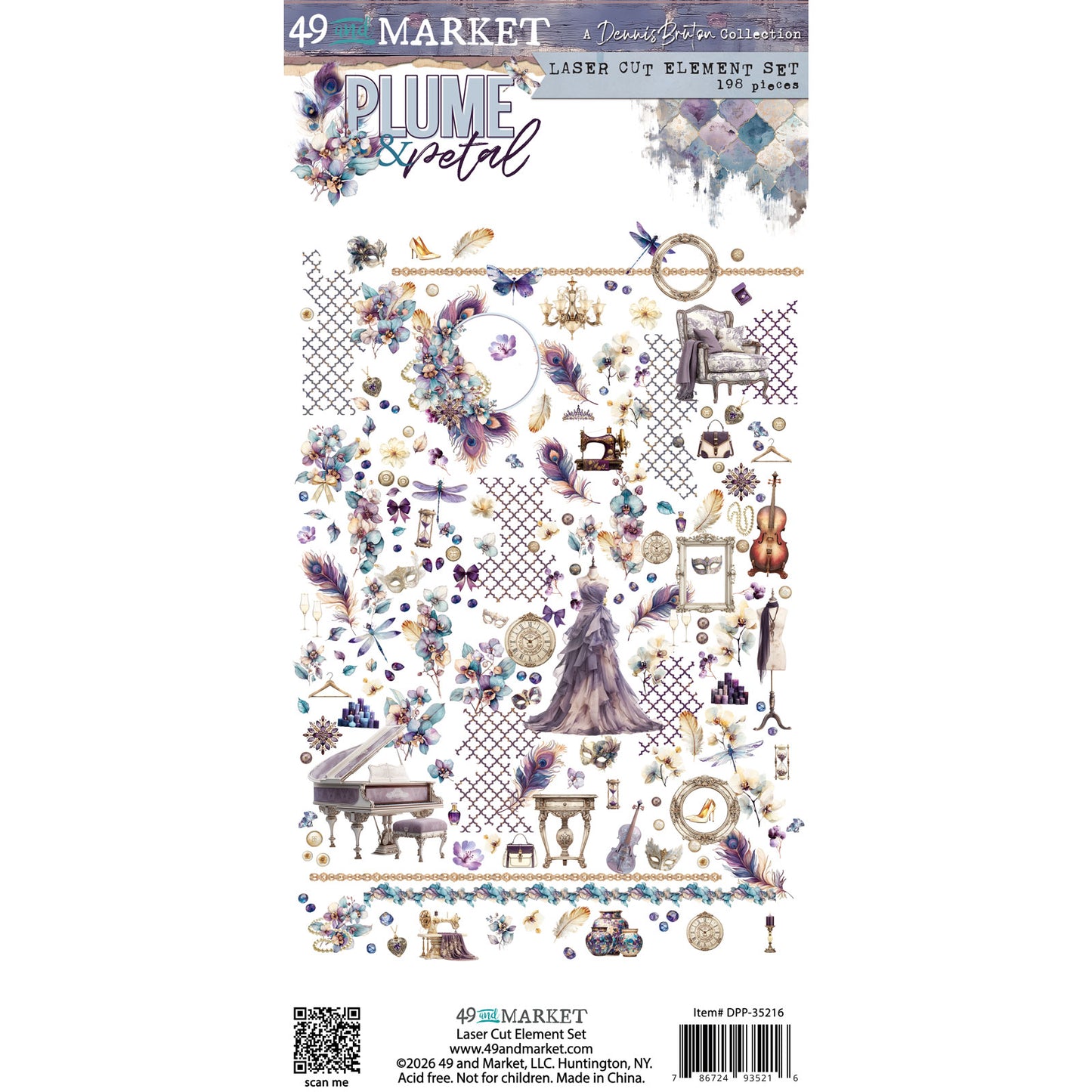 49 & Market Plume & Petal Laser Cut Elements