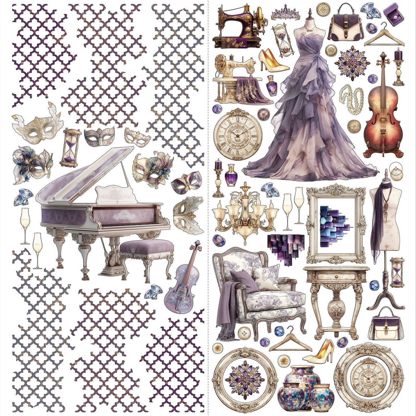 49 & Market Plume & Petal Laser Cut Elements