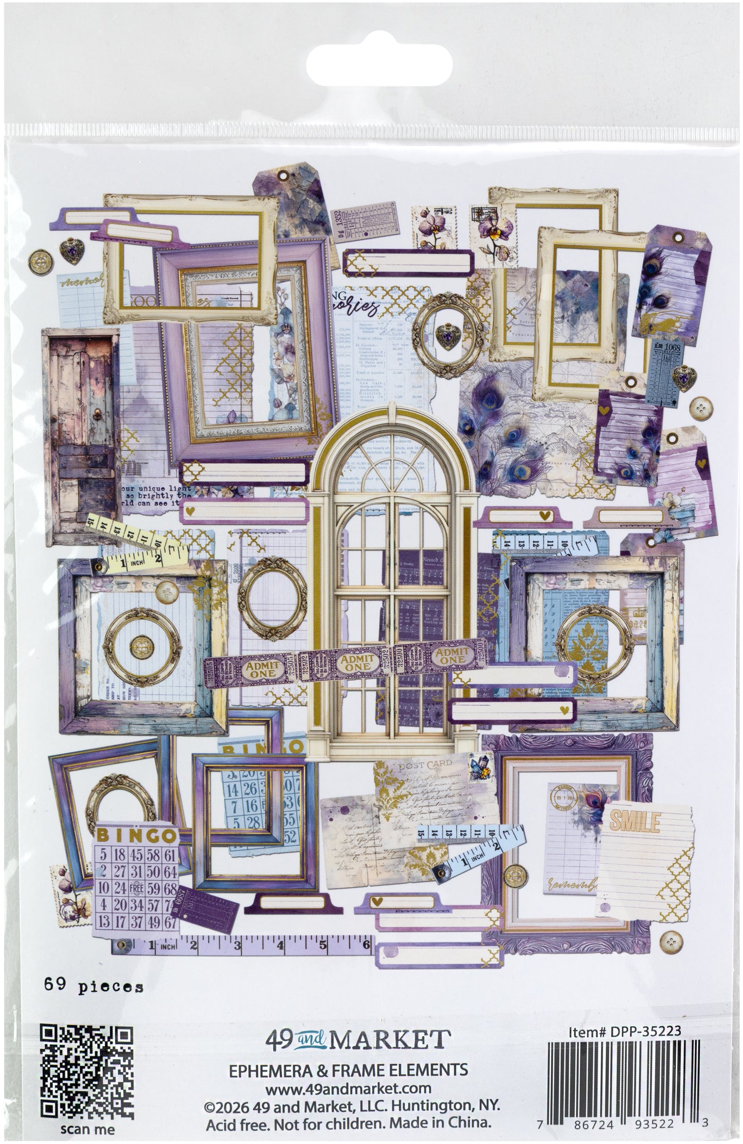 49 & Market Plume & Petal Ephemera and Frames