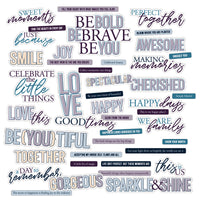 49 & Market Plume & Petal Chipboard Sentiments