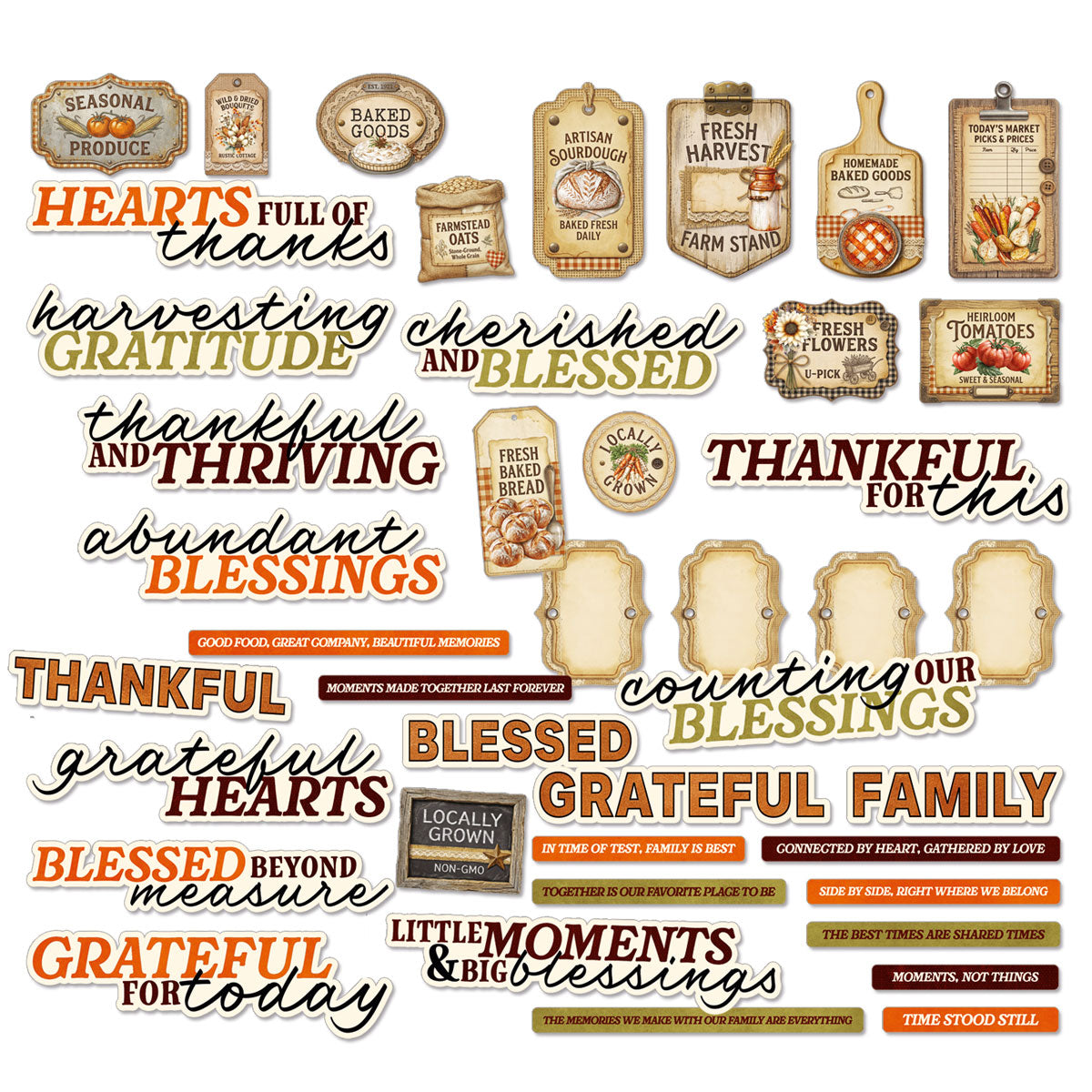 49 & Market Season's Bounty Chipboard Set