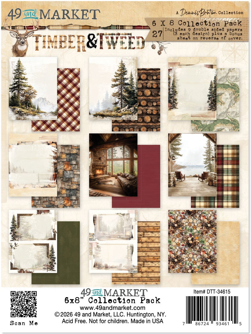 Packaging of 49 and Market Timber & Tweed collection pack on a white background
