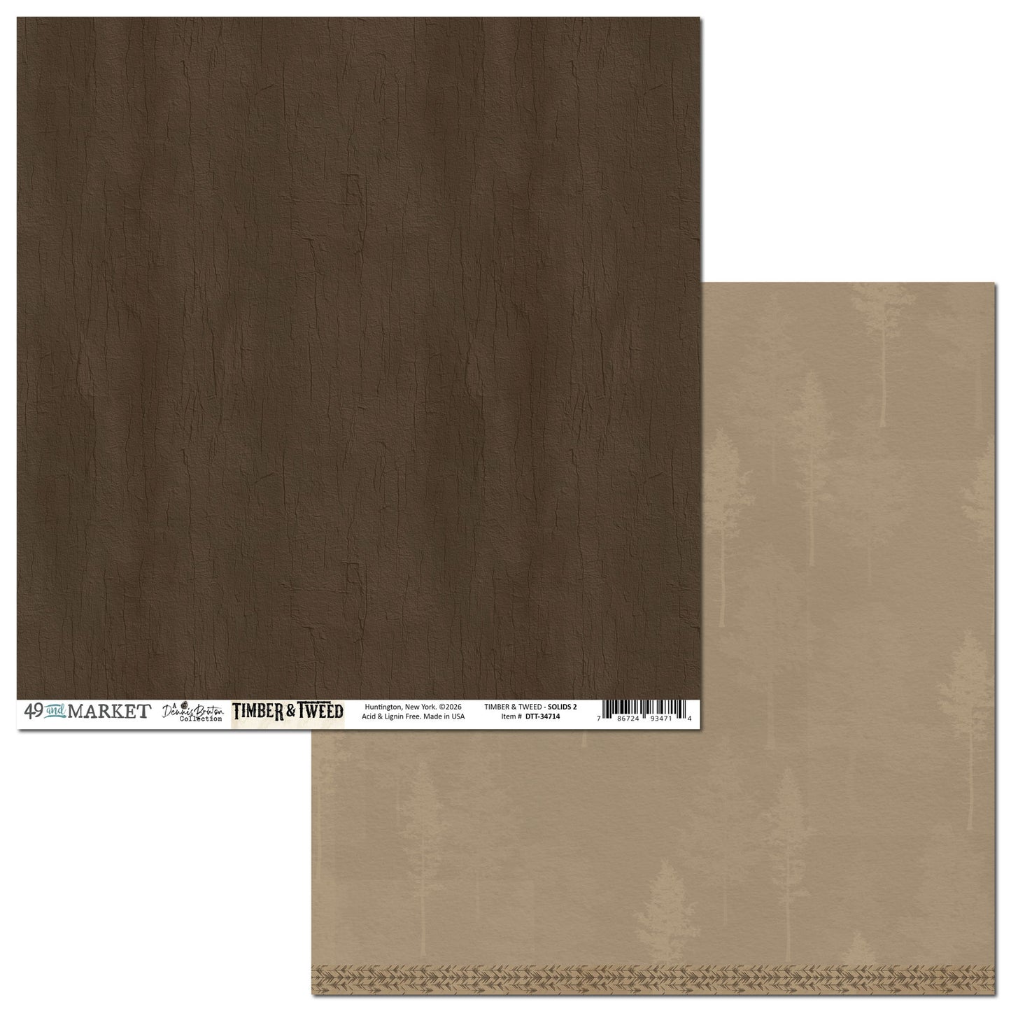 49 & Market Timber & Tweed 12x12 Solids Collection Pack