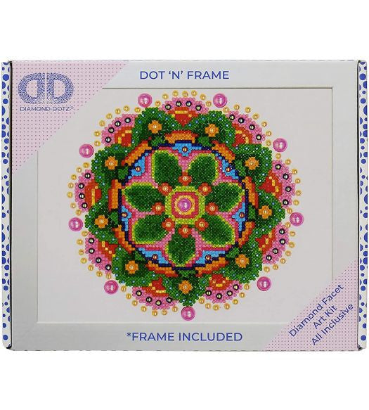 Diamond Dotz Flower Mandala with Frame
