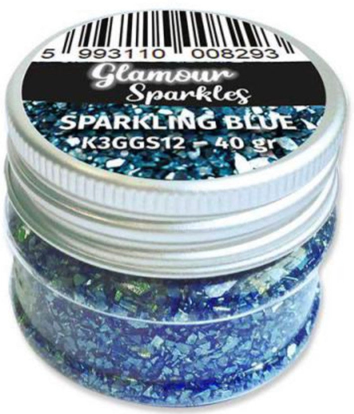 Stamperia Glamour Sparkles Azul Brillante