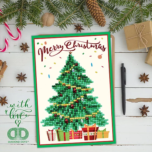 Diamond Dotz Christmas Tree Greeting Card