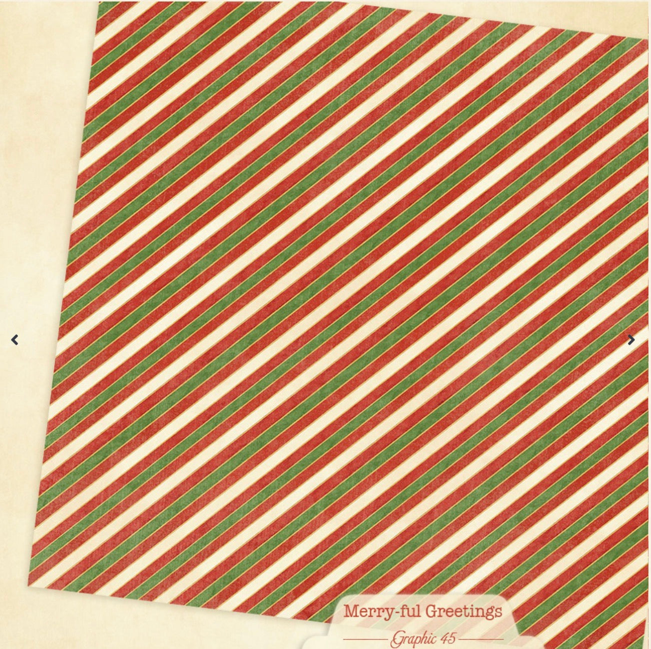 Graphic 45 Merry-ful Greetings 12” x 12” Plaids, Stripes & Solids Pack