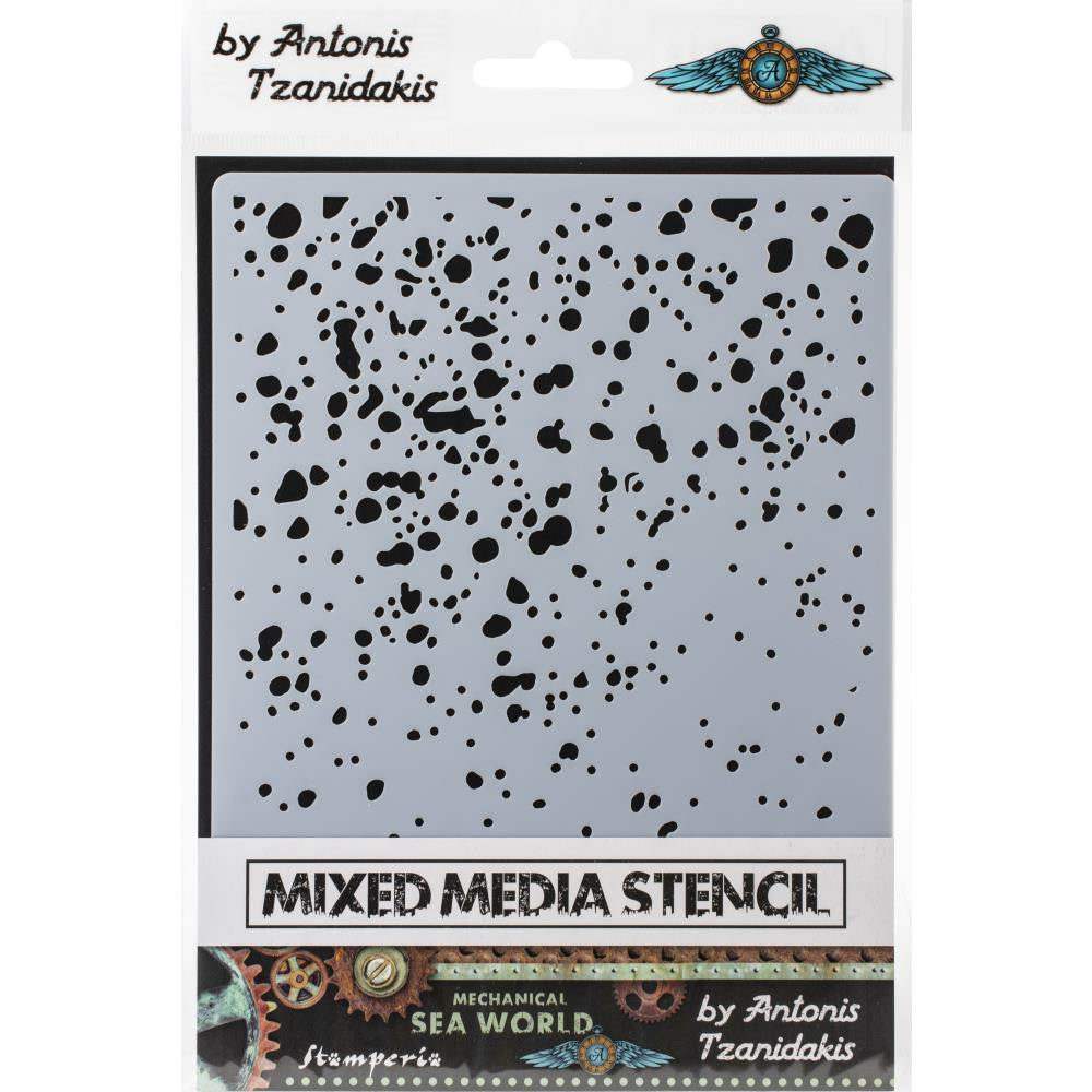 Stamperia Thick Stencil Sea World Rust 1