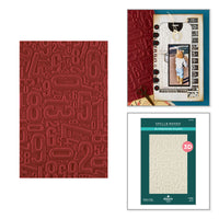 Keepsake Studio Number Field Embossing Folder by Esther Glas