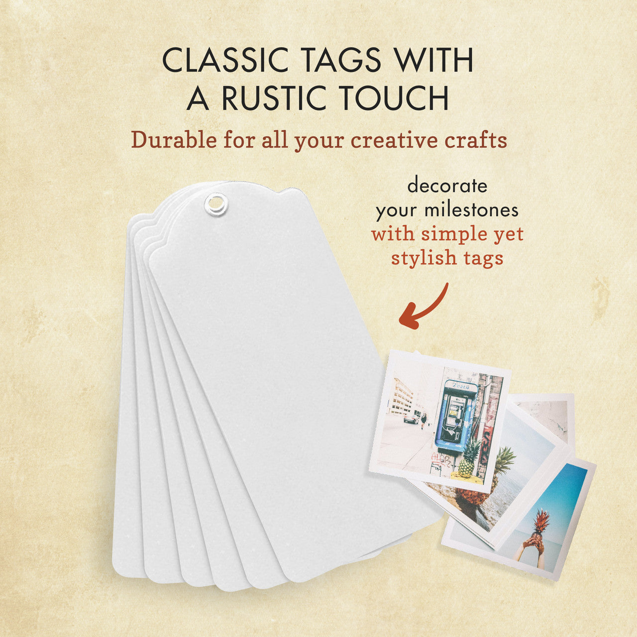 Graphic 45 Large Ivory Tags