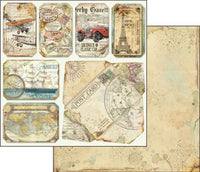 Colección de papel Stamperia Double Face 8” x 8” - Alrededor del mundo