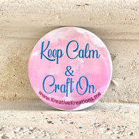 Botón de retroceso "Keep Calm &amp; Craft On"