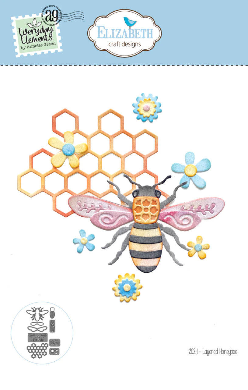 Elizabeth Craft Designs Juego de troqueles de abeja en capas Everyday Elements
