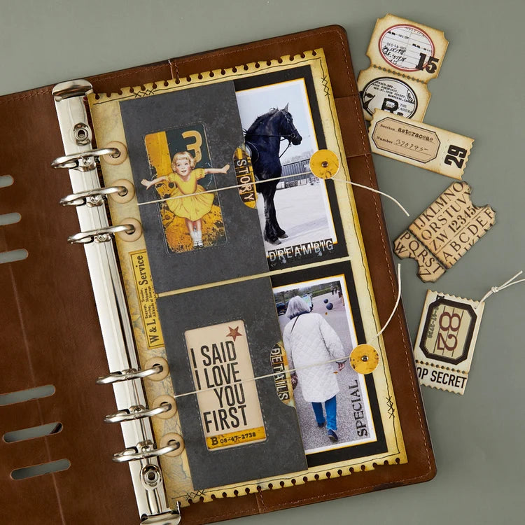 Keepsake Studio Page with Flap Pocket Etched Dies by Esther Glas
