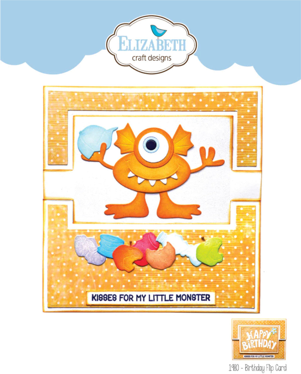 Elizabeth Craft Designs Juego de troqueles para tarjetas de cumpleaños