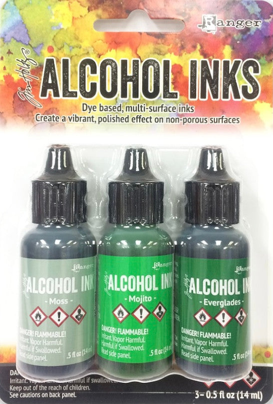 Kit de tinta con alcohol Tim Holtz® - Espectro menta/verde