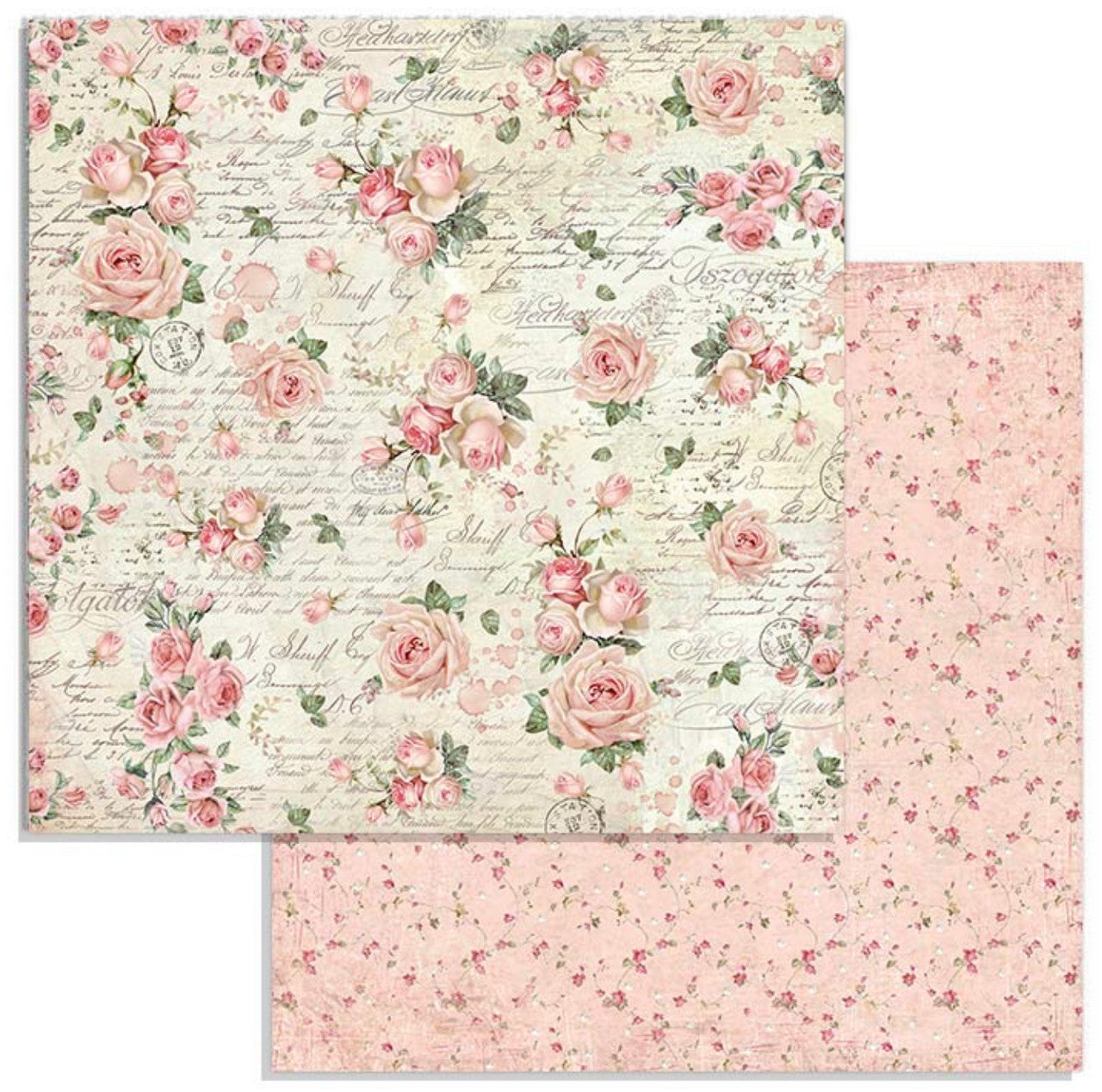 Stamperia Pink Christmas Paper Pack 8” x 8”