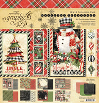 Graphic 45 Merry-ful Greetings 12” x 12” Collection Pack