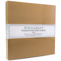 49 & Market Foundations Essential 12 x 12 Album - Kraft (w/pages)