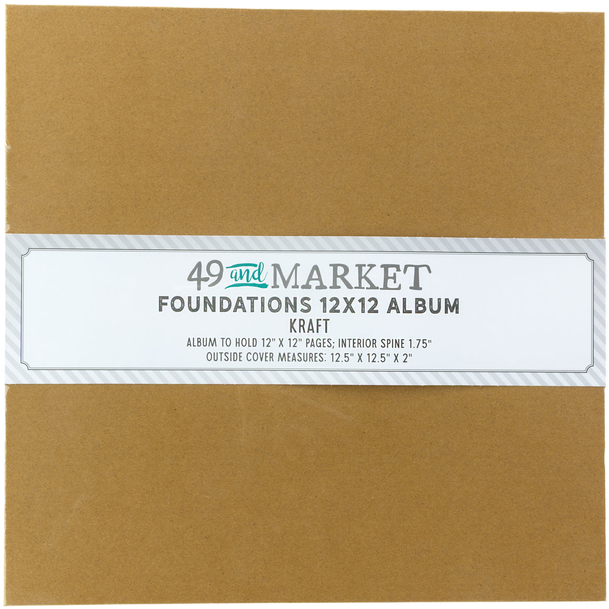 49 & Market Foundations Essential 12 x 12 Album - Kraft (w/pages)